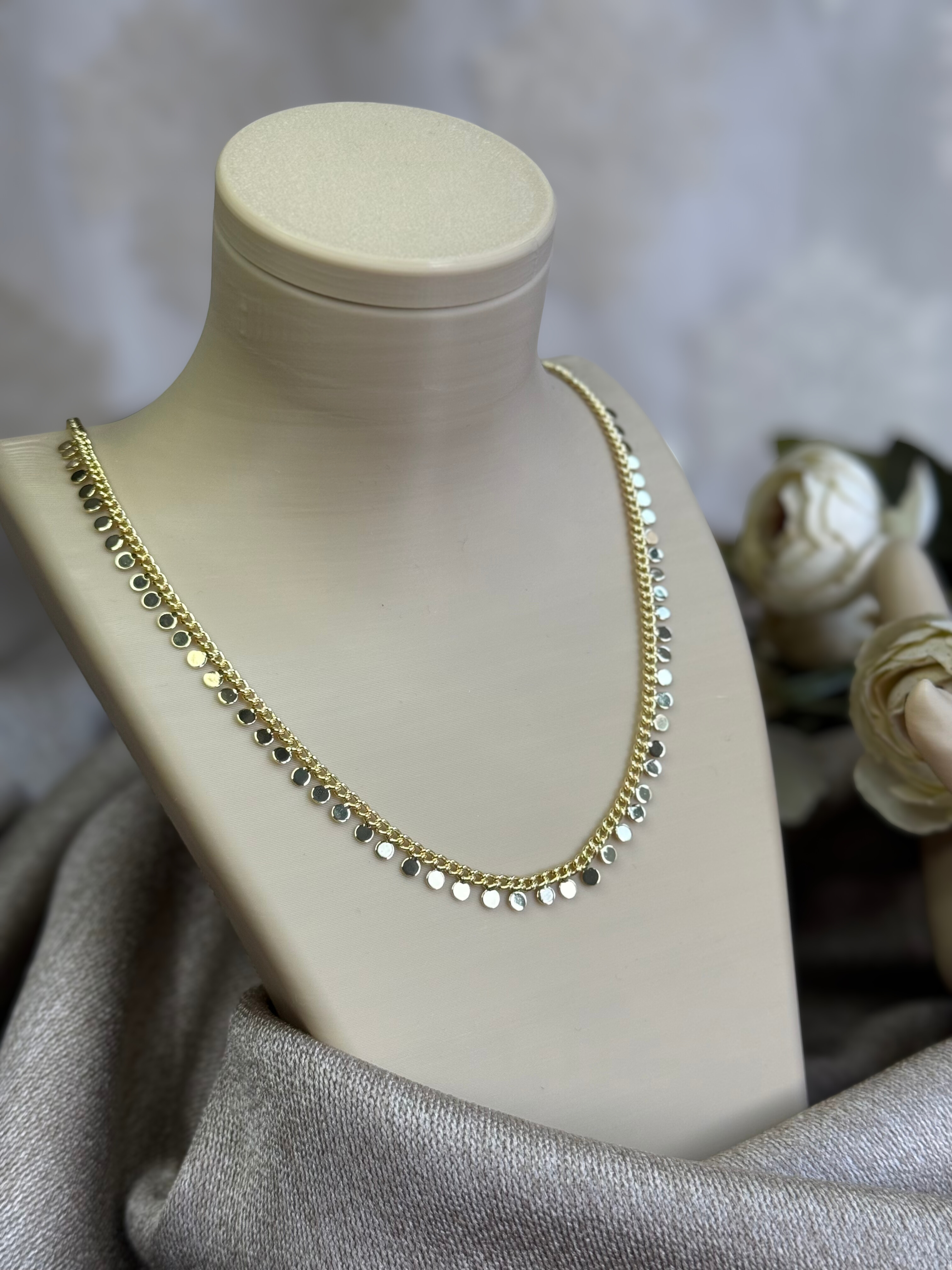 VIP 14K Sıralı Pul Kolye