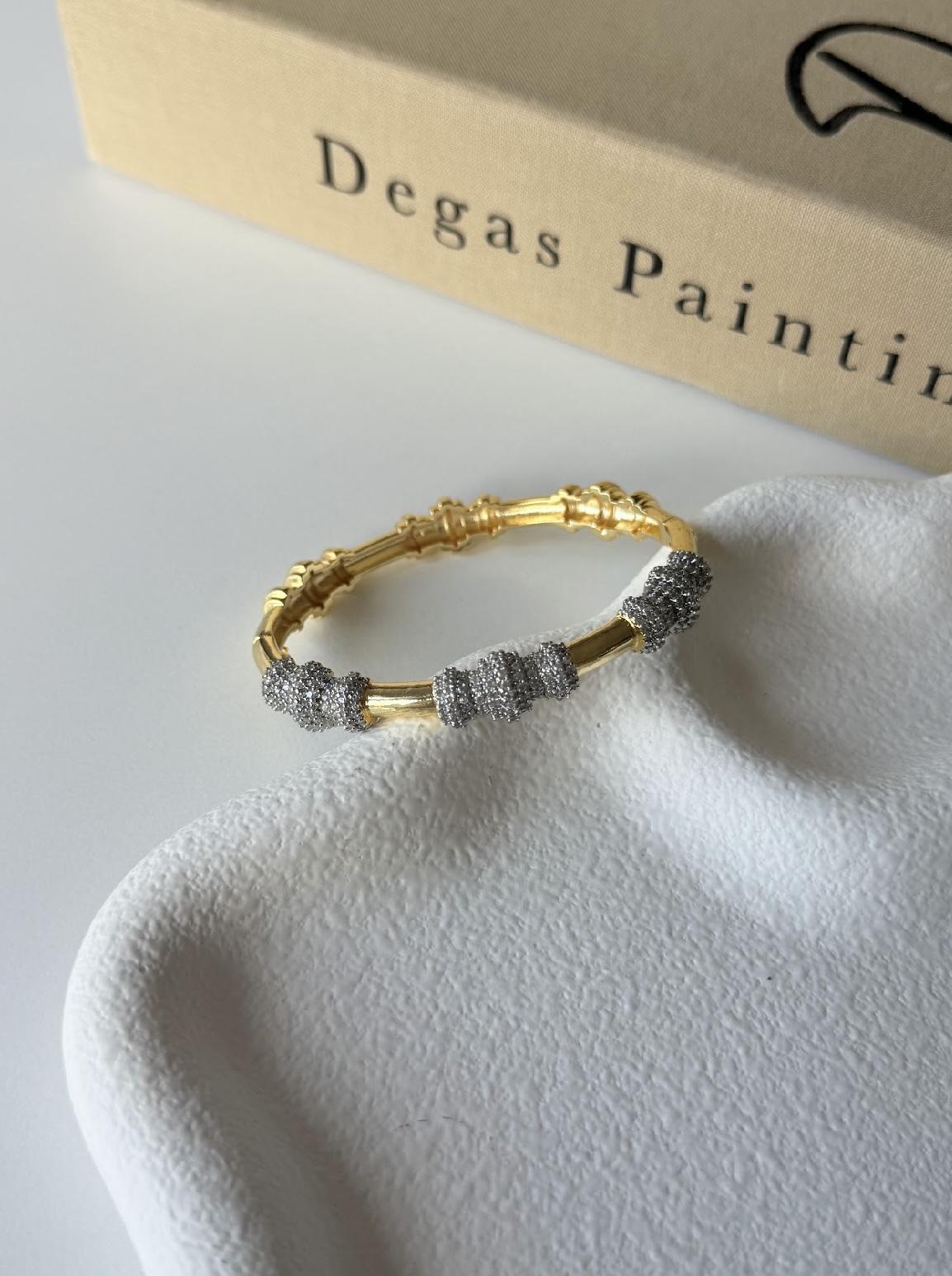 Özel Seri Zirkon Taş Çift Renk Kelepçe