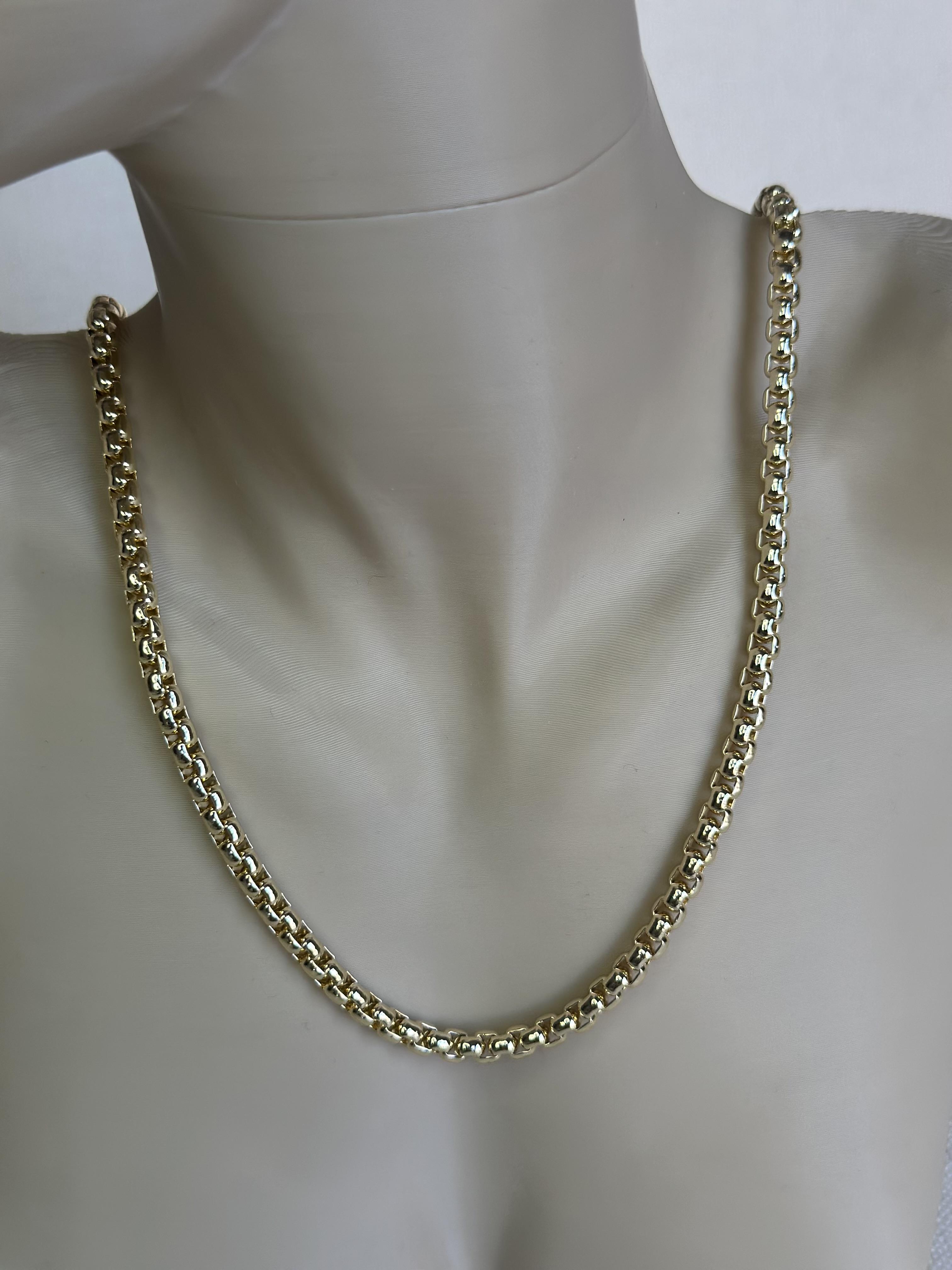 14K Topçuk Zincir Kolye (60 CM)