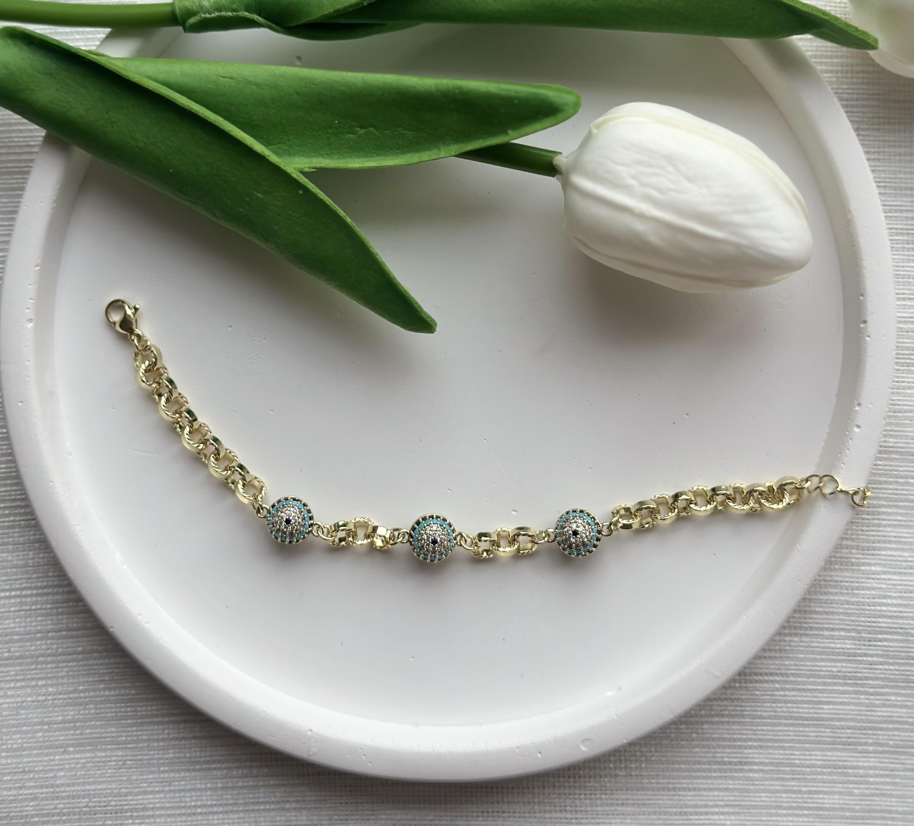 14K Xuping Nazar Bileklik