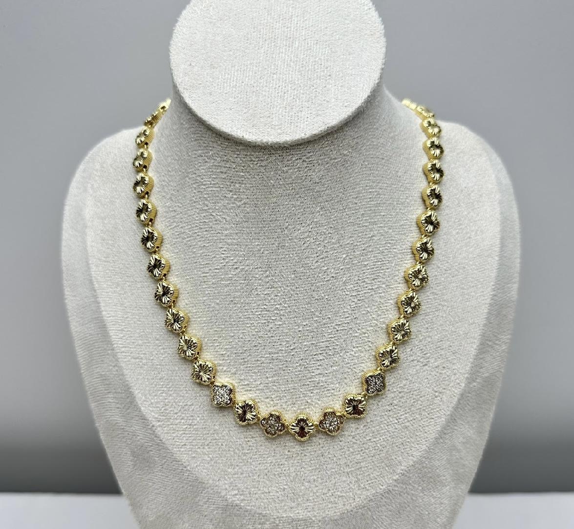 VIP 14K Zirkon Yonca Kolye