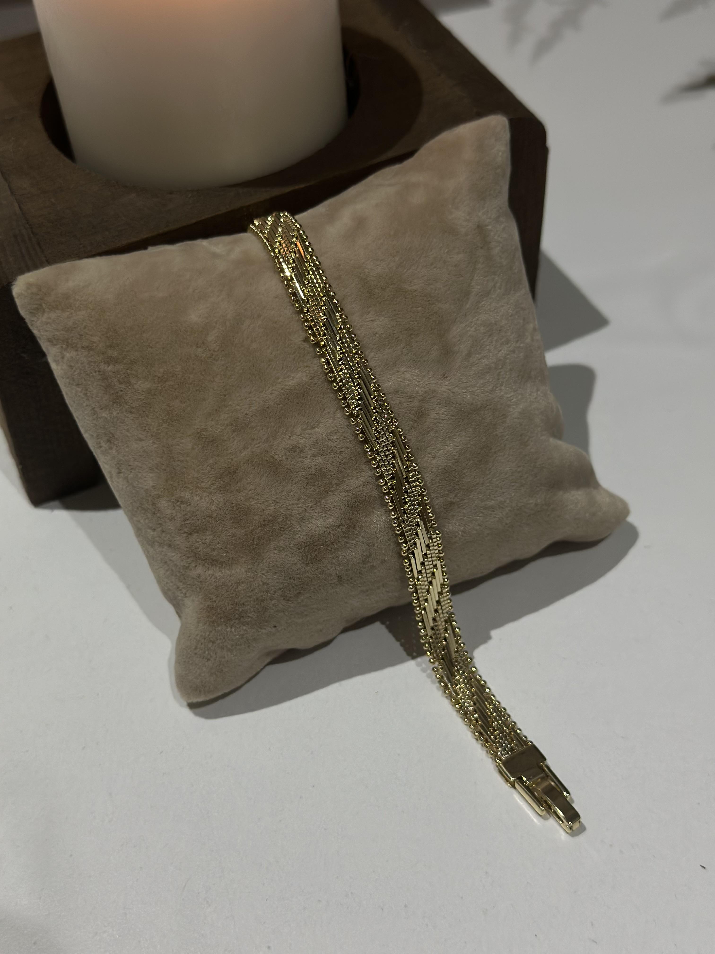 14K Xuping İnce Hasır Bileklik