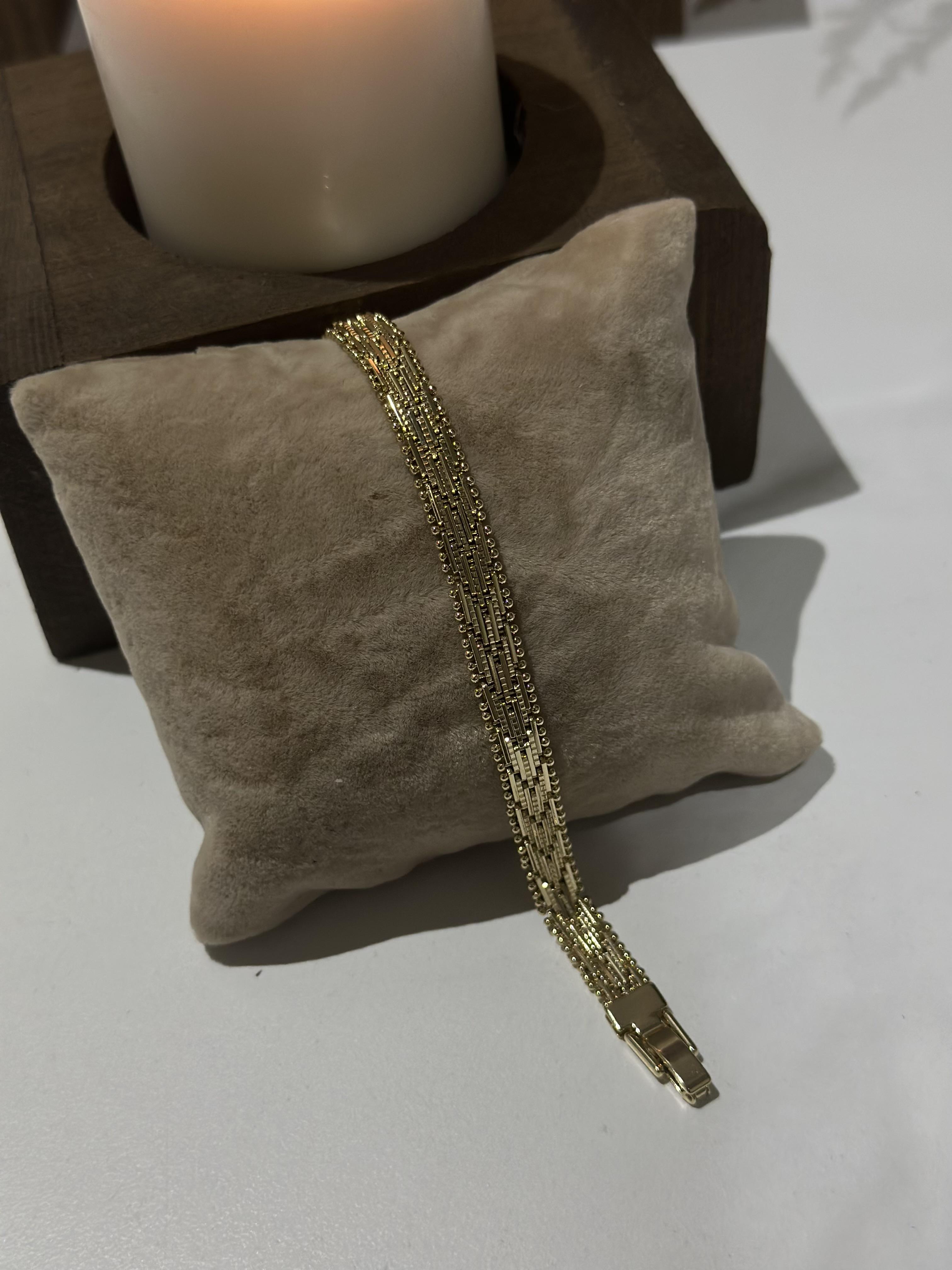 14K Xuping İnce Hasır Bileklik