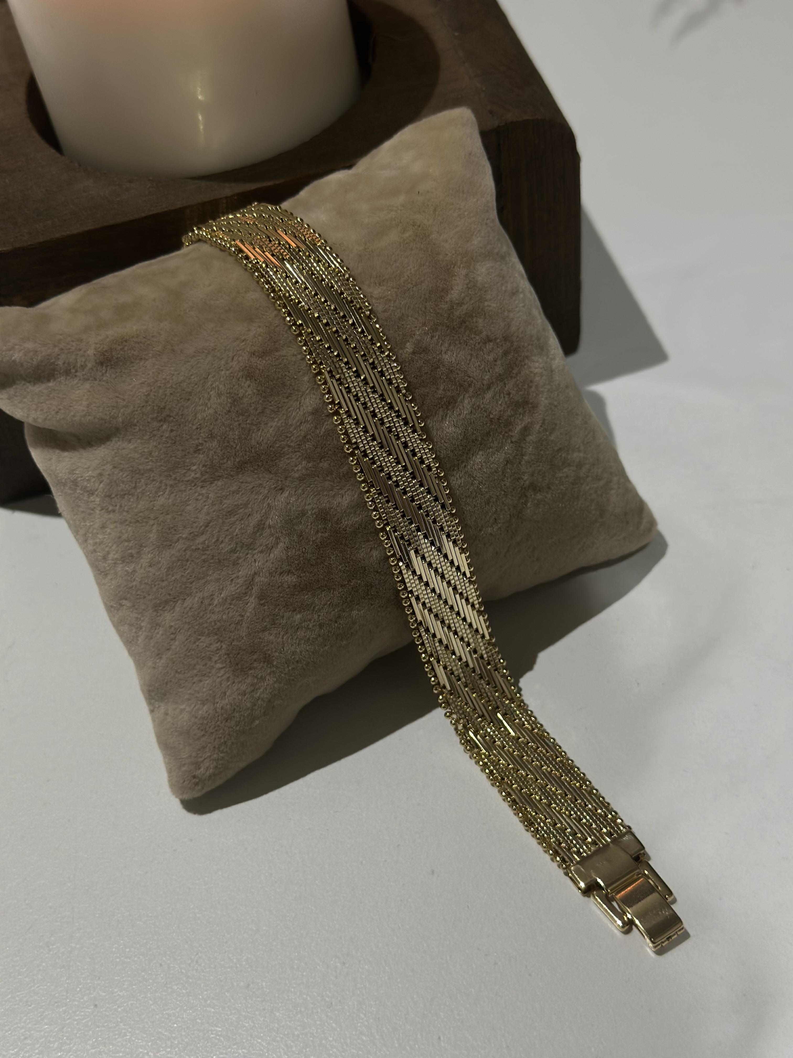 14K Xuping Kalın Hasır Bileklik