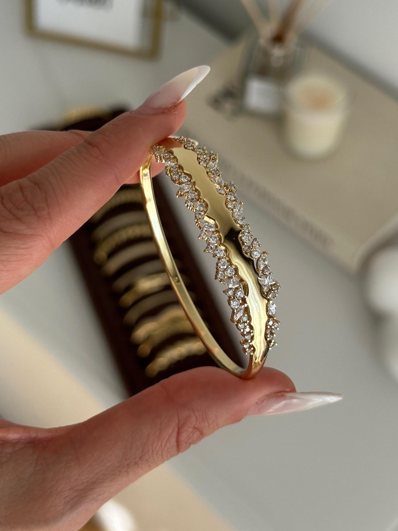 Xuping 14K Zirkon Taşlı Kelepçe